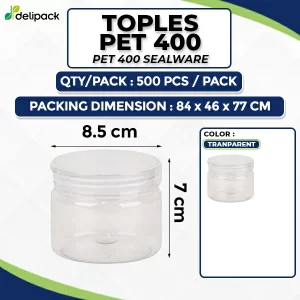 Toples PET Bulat 400