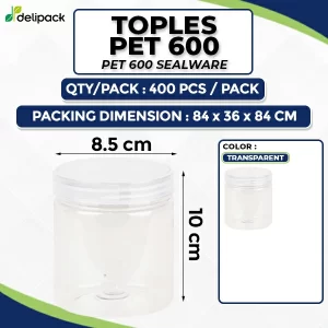 Toples PET Bulat 600