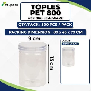 Toples PET Bulat 800