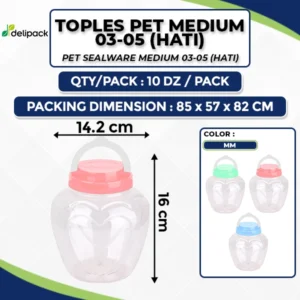 Toples PET Medium 03-05 (Hati)